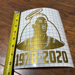 kobe bryant decal sticker size 6x8